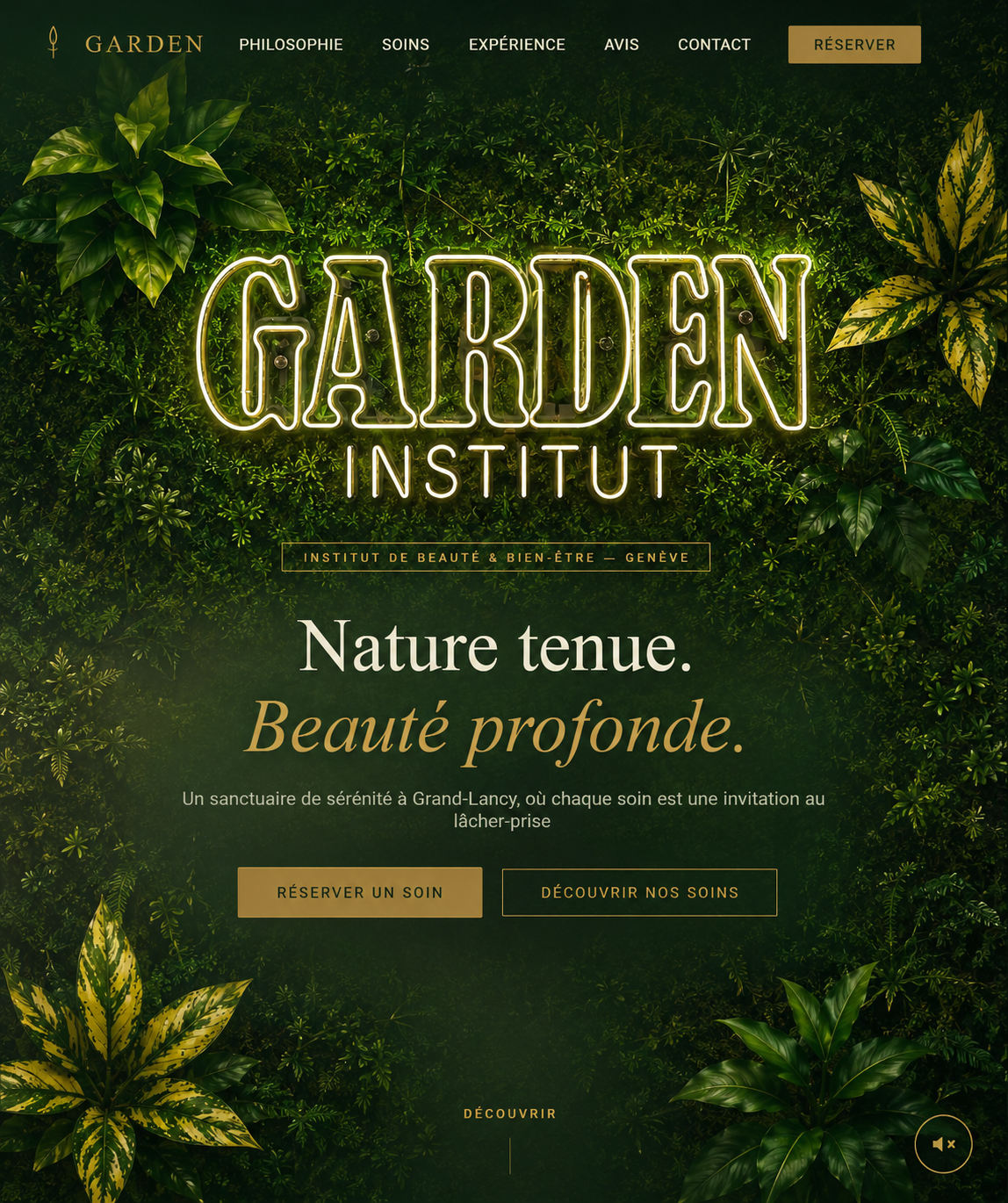 Garden Institut — Nature tenue, Beauté profonde